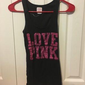 Pink sleep wear tank top